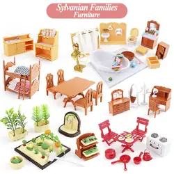Sylvanian Families Мебель игрушечные лошадки Кукольный диван пианино стол миниатюрный наборы мебели Детский подарок игрушки доступны в различных