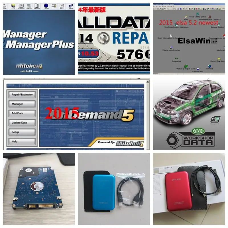 

New Alldata Auto Repair software and m.itchell ondemand 2015+ElsaWin+vivid workshop data all data 50 in1tb usb hdd repair