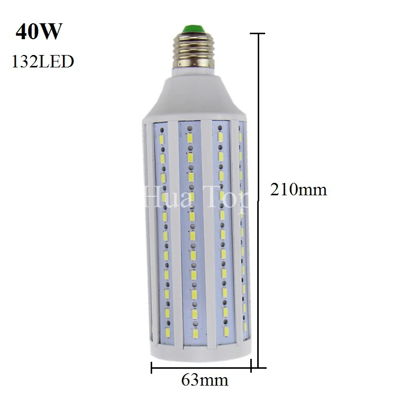 Лампада 40 Вт 50 60 80 100 Светодиодная лампа 5730 5630SMD E27 E40 E26 B22 110 В 220 кукурузная