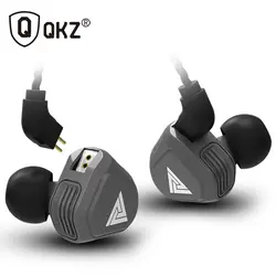 Новый QKZ VK2 2DD в ухо наушники HIFI DJ Monito кроссовки спортивные наушники Гибридный гарнитура бас наушники с микрофоном заменить кабель