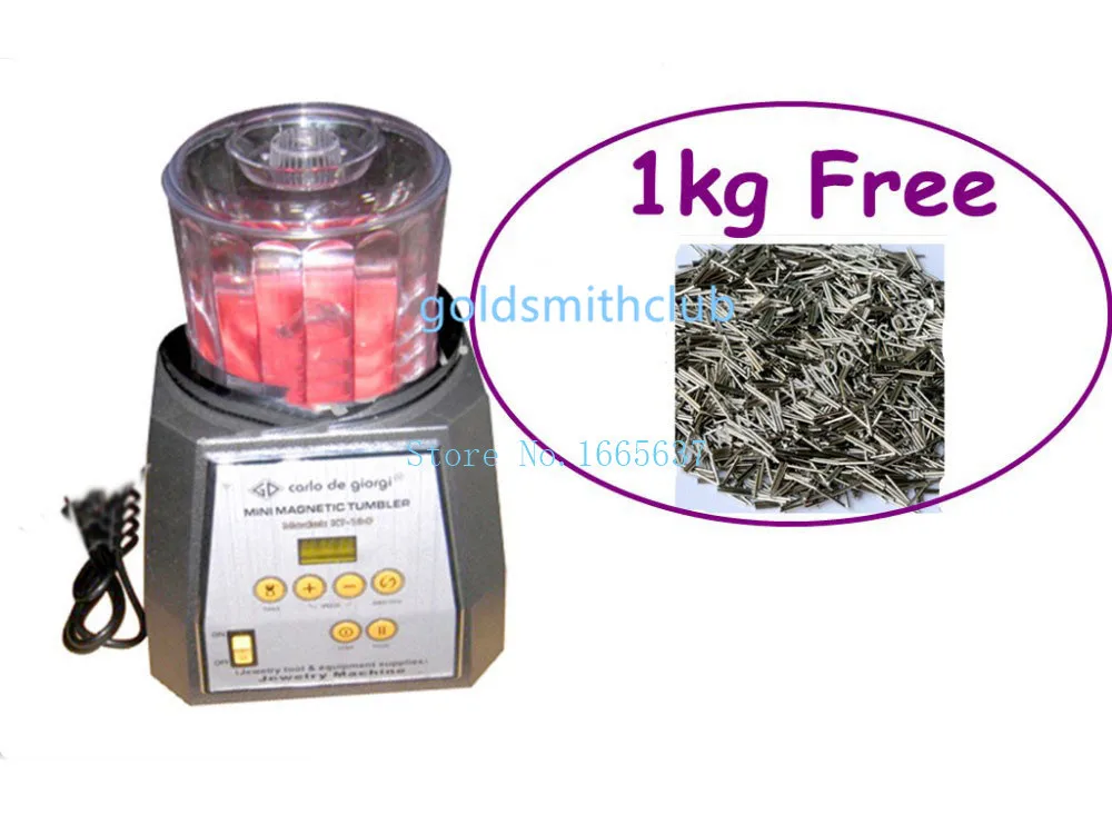 

Jewelry Tools Magnetic Tumbler + (FREE) 1kg Magnetic Pins Jewelry Polishing Machine Jewelry magentic Polishing tumbler