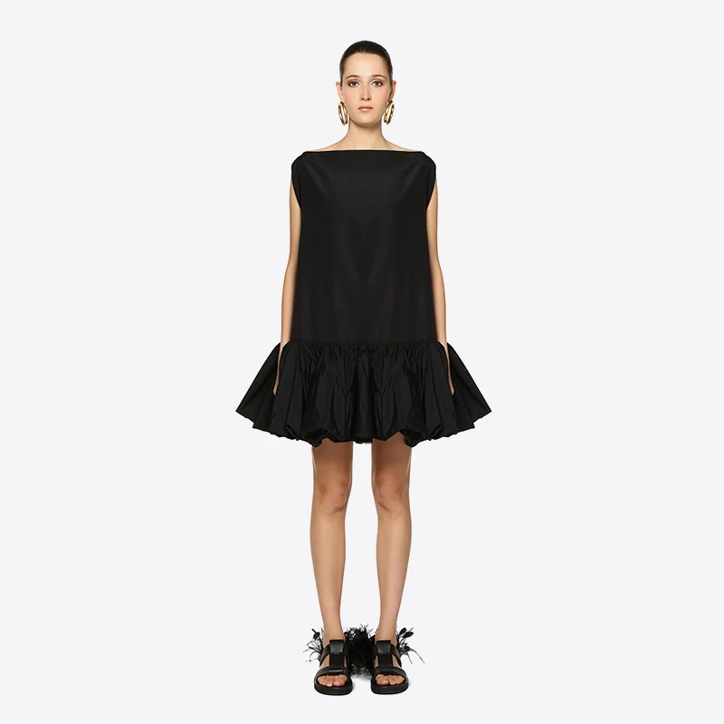 

2019 summer new black fishtail dress