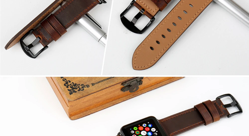 Аксессуары для часов MAIKES, ремешок из натуральной кожи для Apple Watch, 44 мм, 40 мм, ремешок для часов Apple, 42 мм, 38 мм, серия 4, 3, 2, 1, ремешок для часов