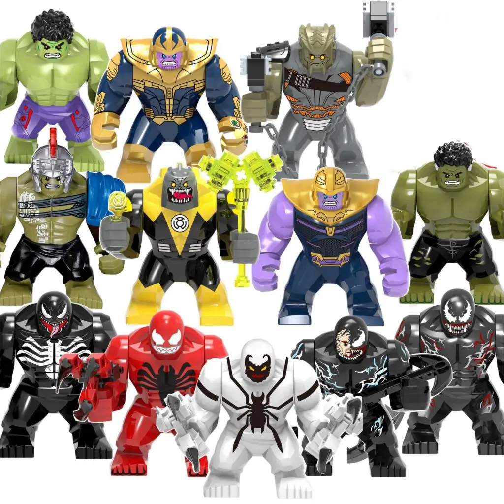 

12pcs/set Marvel Big Model Building Blocks Bricks Blocks Toys for Children Hulk Thanos Venom Carnage