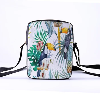 

CROWDALE Women Messenger Bags 3D-Denim Animal Shoulder Bag Handbags Toucan photoes Women Crossbody Bag handbags 23x17x5cm