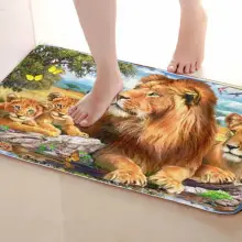Львы стиль Коврики для улицы, забавные Противоскользящие коврики для ванной, коврики, дверные коврики под входную дверь