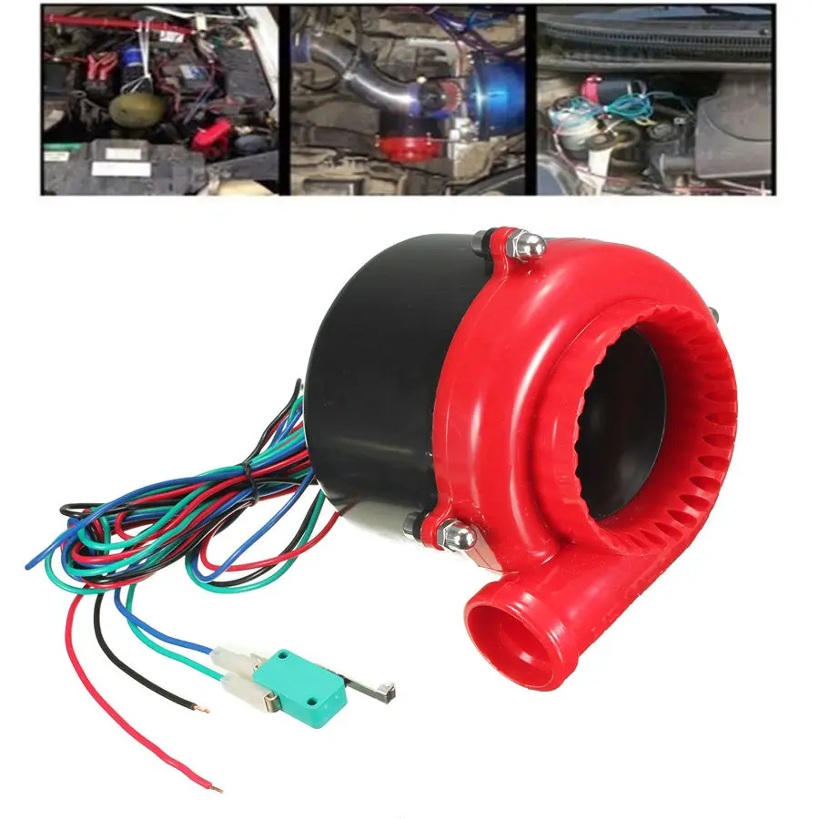 POSSBAY Universal Car Turbo Audio Snail Type Fake Dump Electronic Turbo