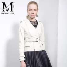 Натуральная кожа овчина куртка весна осень женская натуральная кожаная куртка модная черная женская кожаная куртка