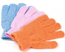 Comercio al por mayor 1000 unids Hidratante Spa Cuidado de La Piel del Paño Bath Glove Guantes Exfoliantes Paño Limpiador Facial Corporal cuerpo guantes de baño