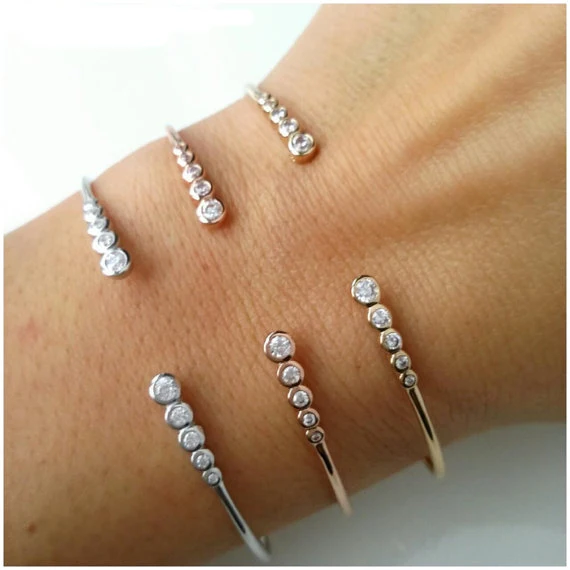 Женские регулируемые браслеты Pulseira Feminina серебристые ювелирные изделия из