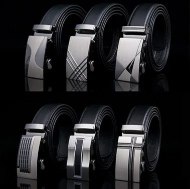 

2019 Belt Male Leather Strap Belts For Men Top sale Automatic Buckle Belts men Fashion British Style men black belt