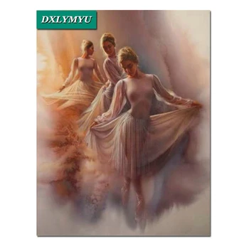 

5D DIY Diamond Mosaic Embroidery Elegant dancer Living Room Decor 100% full square Diamond Painting Cross Stitch Christmas Gifts
