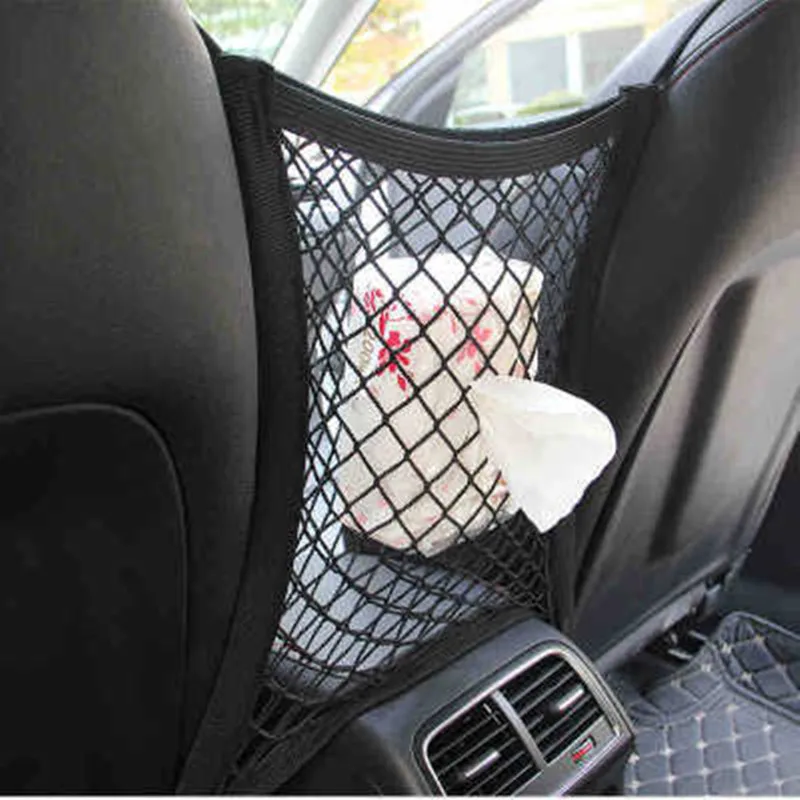

30*25 cm Car Net Front Seat Storage Bag Pocket Phone Snacks Storage Child Protection Network Car Styling Accessories