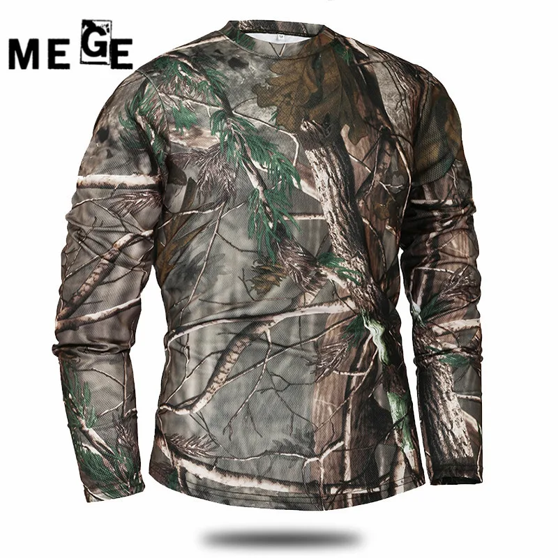 

MEGE Outdoor Sports Camping Hiking Tactical Long Sleeve T-shirt, Quick-drying, Breathable, Combat Running T-Shirt Ciclismo
