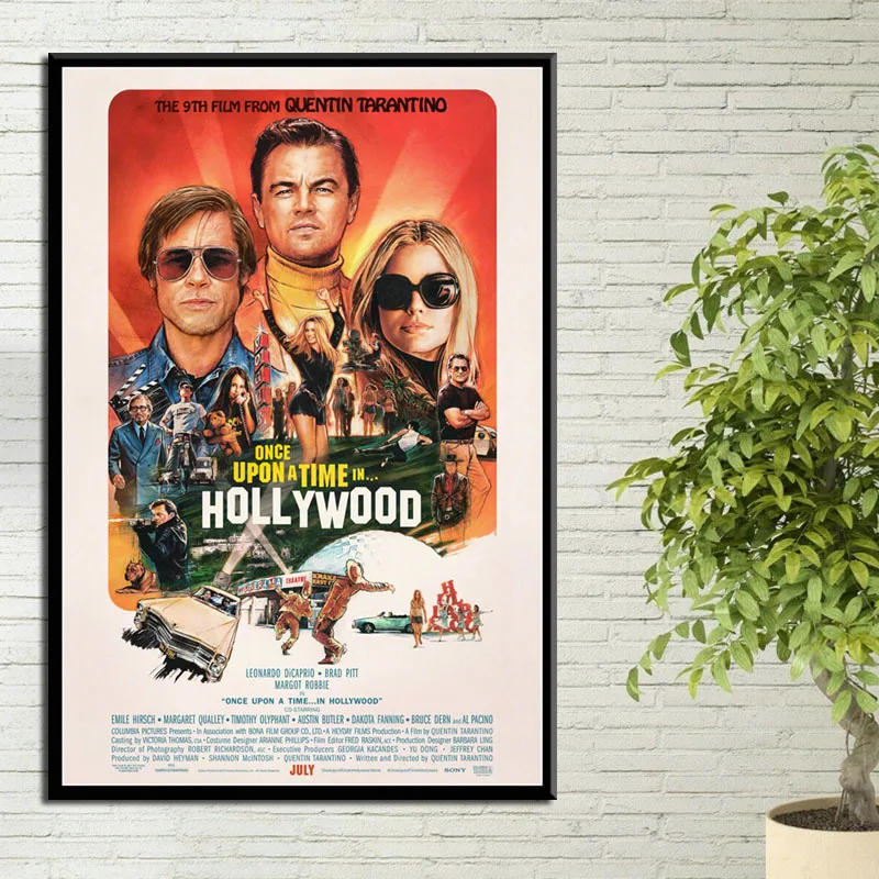 P794 Once Upon a Time in Hollywood Quentin Tarantino новый кино художественная картина Шелковый Холст