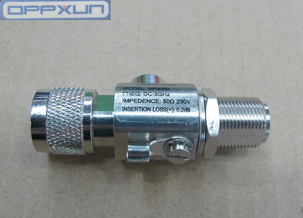 Oppxun 2018 novo gassida 3000 dc-3gz conector n dispositivo de proteção/prendedor coaxial