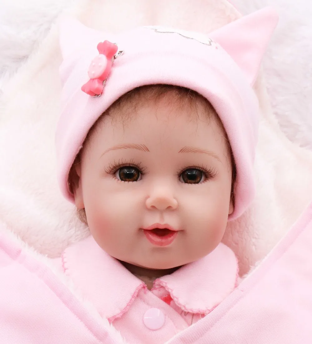 Новый может сидеть и лежать 20 дюймов Reborn Baby Bay кукла мягкий силиконовый