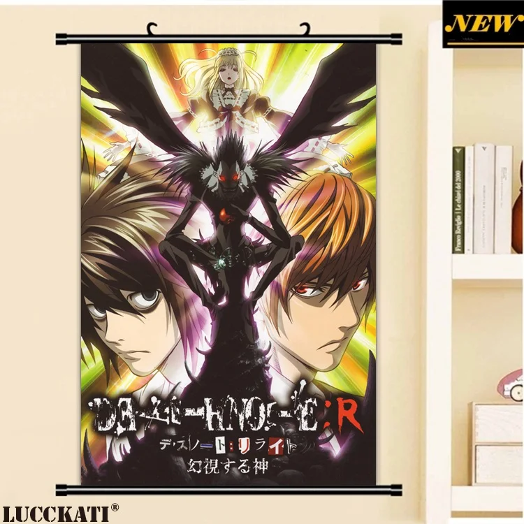 

40X60CM Obata Takeshi DEATH NOTE Series L Lawliet Raito Mello cartoon anime art wall picture mural scroll canvas painting poster