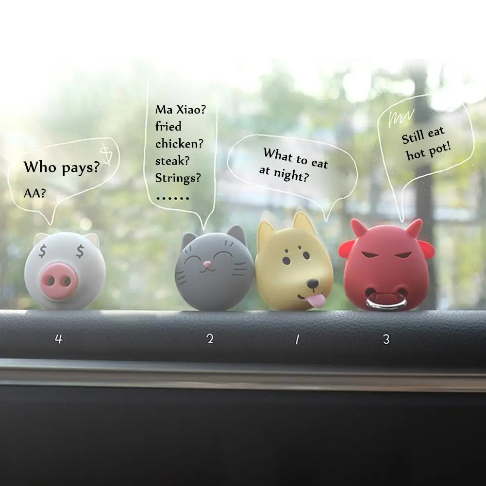 

2-in-1 Car Air Freshener Cartoon Auto Accessories Zoo Style Aroma Clip Air Conditioning Breathable Perfume Refrigerator Sticker