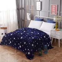 Bright Stars Bedspread blanket 200x230cm High Density Super Soft Flannel Blanket to on for the Sofa/Bed/Car Portable Plaids 1