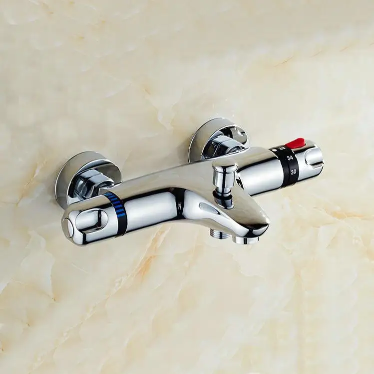 Free shipping bathroom Auto Thermostat shower faucet wall mounted