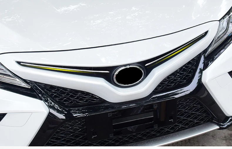 Нержавеющая сталь Передняя решетка автомобиля гриль Логотип Эмблема отделка полосы наклейки для Toyota Camry аксессуары