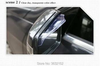 

2PCS PVC Car Rearview Mirror Rain Eyebrow Rainproof Blades Car Styling For DACIA logan duster sandero lodgy sandero dokker logan