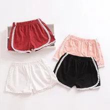 Бамбуковые хлопковые шорты для маленьких мальчиков и девочек; сезон лето-весна; ; Детские шорты для девочек; одежда для маленьких девочек