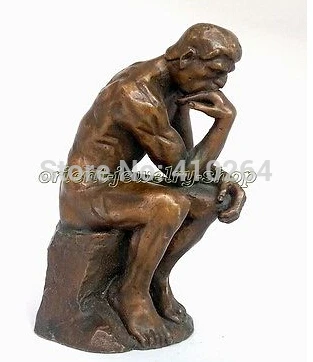 

Collectible ! Vintage Rodin Pure Bronze Thinker Statue Art Deco