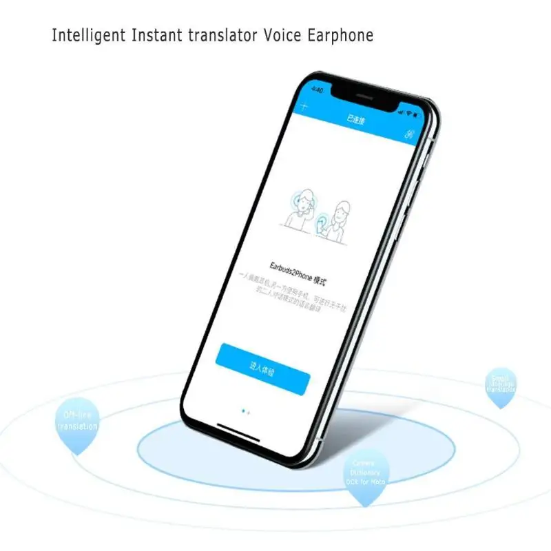 Интеллектуальный 26 языков мгновенный переводчик наушник с микрофоном устройство смарт беспроводной Bluetooth 5,0 гарнитура для IOS Android