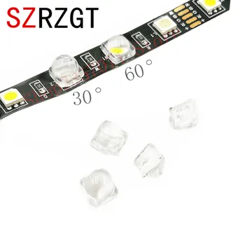 

High quality 5050 led lens, SMD lens, Size: 7.6X7.6mm, Angle: 30, 60, deg, Suitable for: 5050 Light source, PMMA