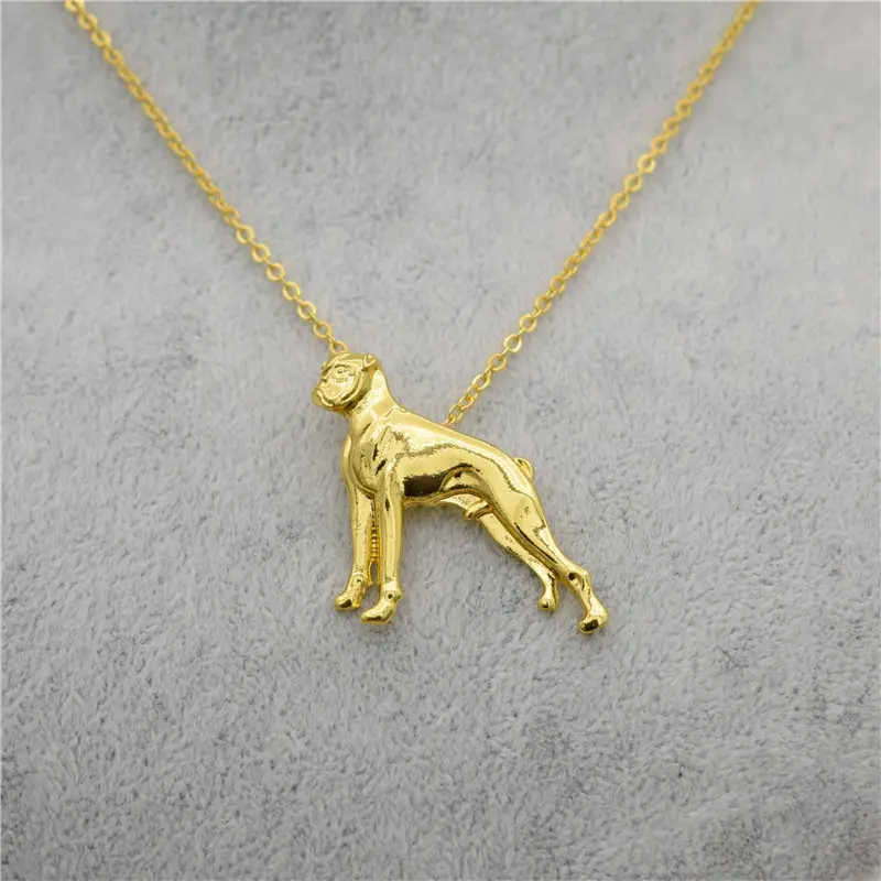 Fashion Retro French Bull Dog Pendant Necklace Women Pitbull Collar Choker Necklace Jewelry Gift Punk Gold Silver Color photo
