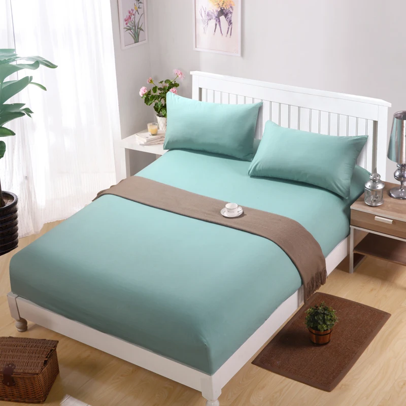 1 шт. однотонный чехол на матрас с эластичной резинкой|fitted sheet|bed sheets with elasticsheet elastic