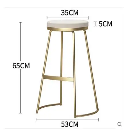 Nordic Iron Art Household Bar Chair Modern Simple Bar Chair High Stand Bar Chair Bar Chair Beauty Bench - Цвет: 7