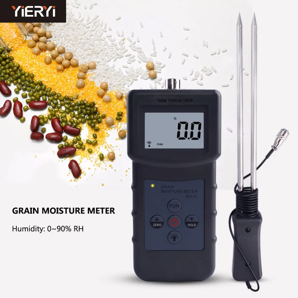 yieryi Grain Moisture Meter Tester For Barley, Corn, Hay, Oats