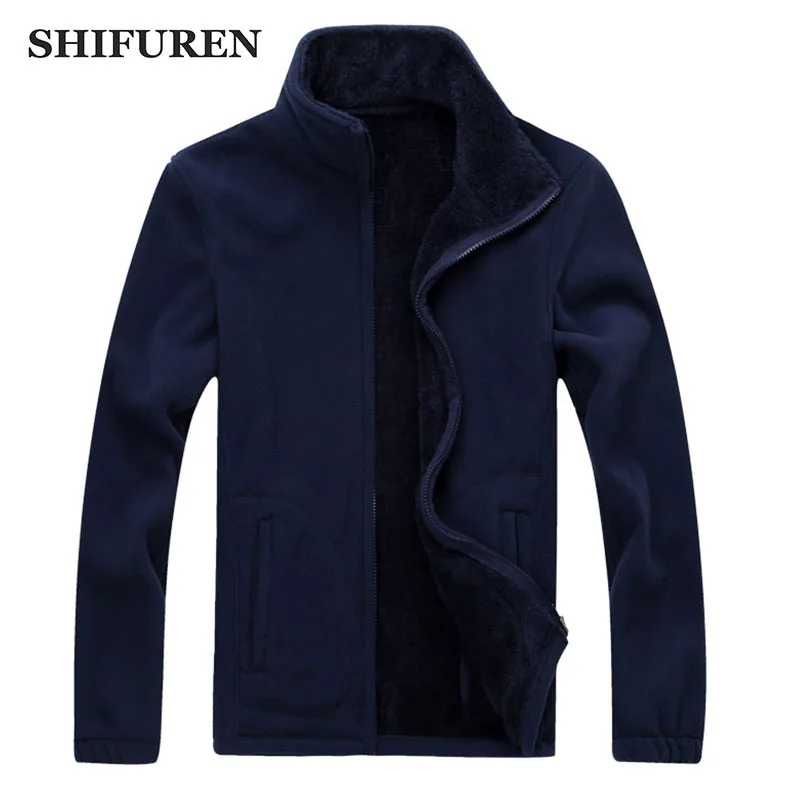 

SHIFUREN Plus Size XL-6XL Winter Fleece Jacket Men Thermal Warm Long Sleeve Coats Male Causal Outerwear Jaqueta Brand Clothing