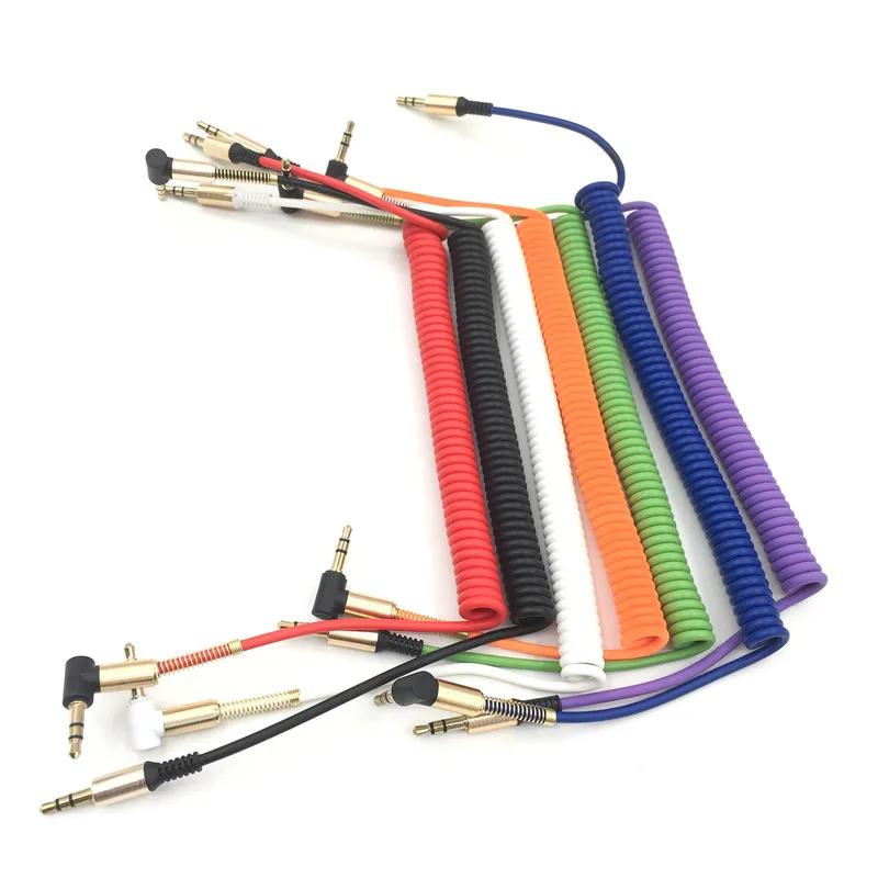 

3.5MM Audio Cable 3.5 Jack To Jack AUX Cable Headphone Speaker For iPhone Car Male to Male AUX Cord Spring Cable