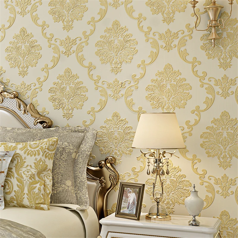 beibehang glitter damask papel de parede 3d background wall bedroom wallpaper for living room wall papers roll home decor