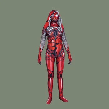 

2018 Venom Edward Brock Spider Gwen Stacy Lycra Zentai Halloween Cosplay Costume Female Spider Suit Anti-Venom Gwen bodysuit