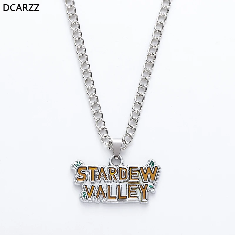 Stardew Valley Message Pendant with Stainless steel Chain Long Necklace the Handcrafted Enamel