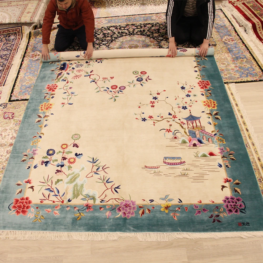 YILONG 2 м x 3 м китайская культура ручной работы шелковый ковер Восточный Арт Деко ковер Z87A