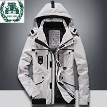 ZHAN DI JI PU Брендовая одежда для мужчин зимняя с капюшоном воротник теплые парки размера плюс 3XL 4XL зимние куртки для мужчин 175