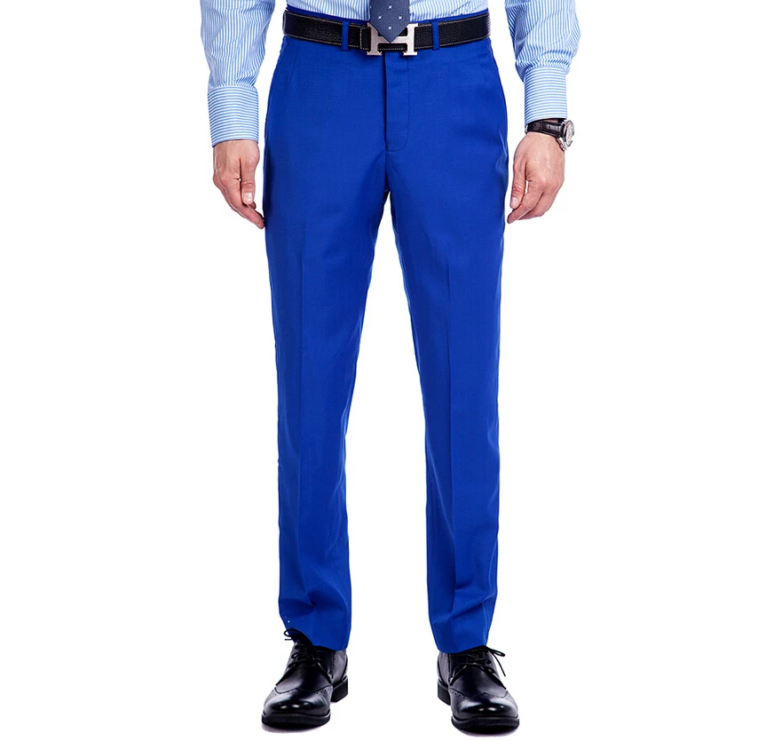 Premium Royal Blue Custom Pants For Men Slim Fit Men Suits Pants Formal