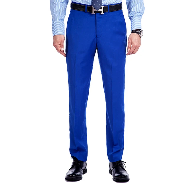 Premium Royal Blue Custom Pants For Men Slim Fit Men Suits Pants Formal