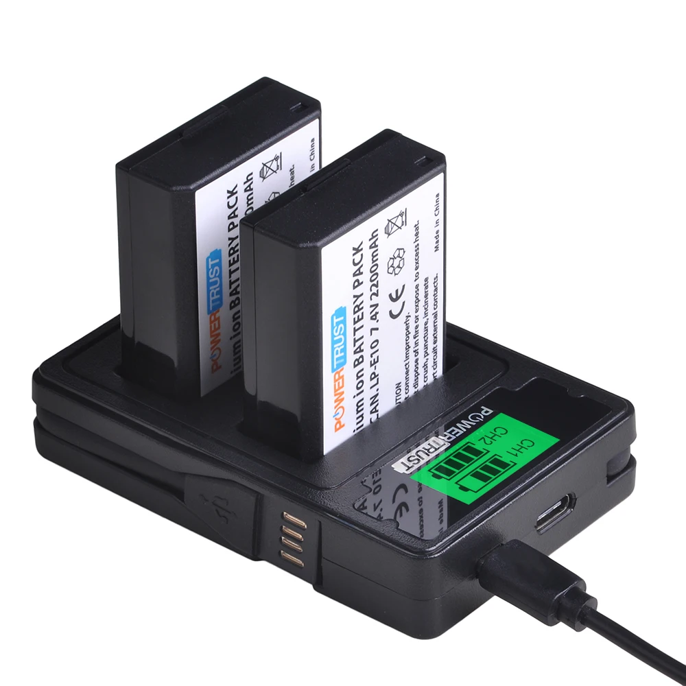 Lpe10 Lp E10 Lpe10 Battery And Charger For Canon Eos 1100d 1200d 1300d