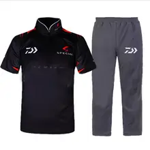 Летние Для мужчин быстросохнущая дышащая рыболовный костюм футболка с коротким рукавом и Штаны Пеший Туризм Велоспорт Открытый Sportwear Upf 50+ Солнцезащитная одежда