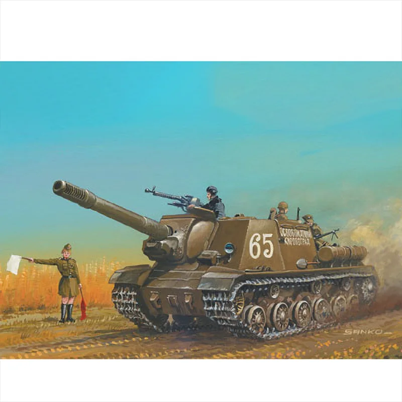 

DIY Paper Model Soviet Heavy Self-Propelled Gun Isu-152 WW II Boy Gift Papercraft 3D Puzzle