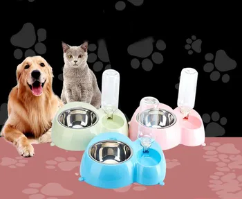 

Stainless Steel Pet Bowl Food and Drinking Water in One Convenient Pet Bowl