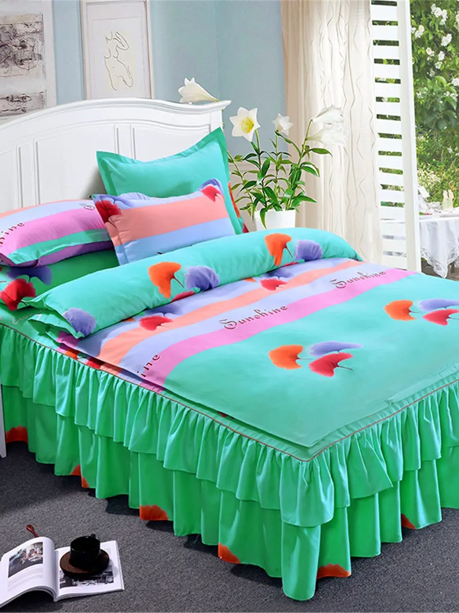 

4Pcs Duvet Cover Set Colorful Pattern Comfortable Durable Bedding Set