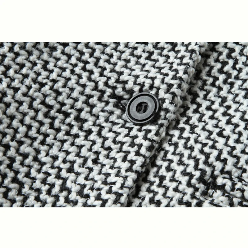 Fashion Long Woolen Women Coat Female Plus Size Winter Autumn Plaid Jacket 2018 Wool Blend Cape Coat Tweed Outwear 5XL 6XL 7XL